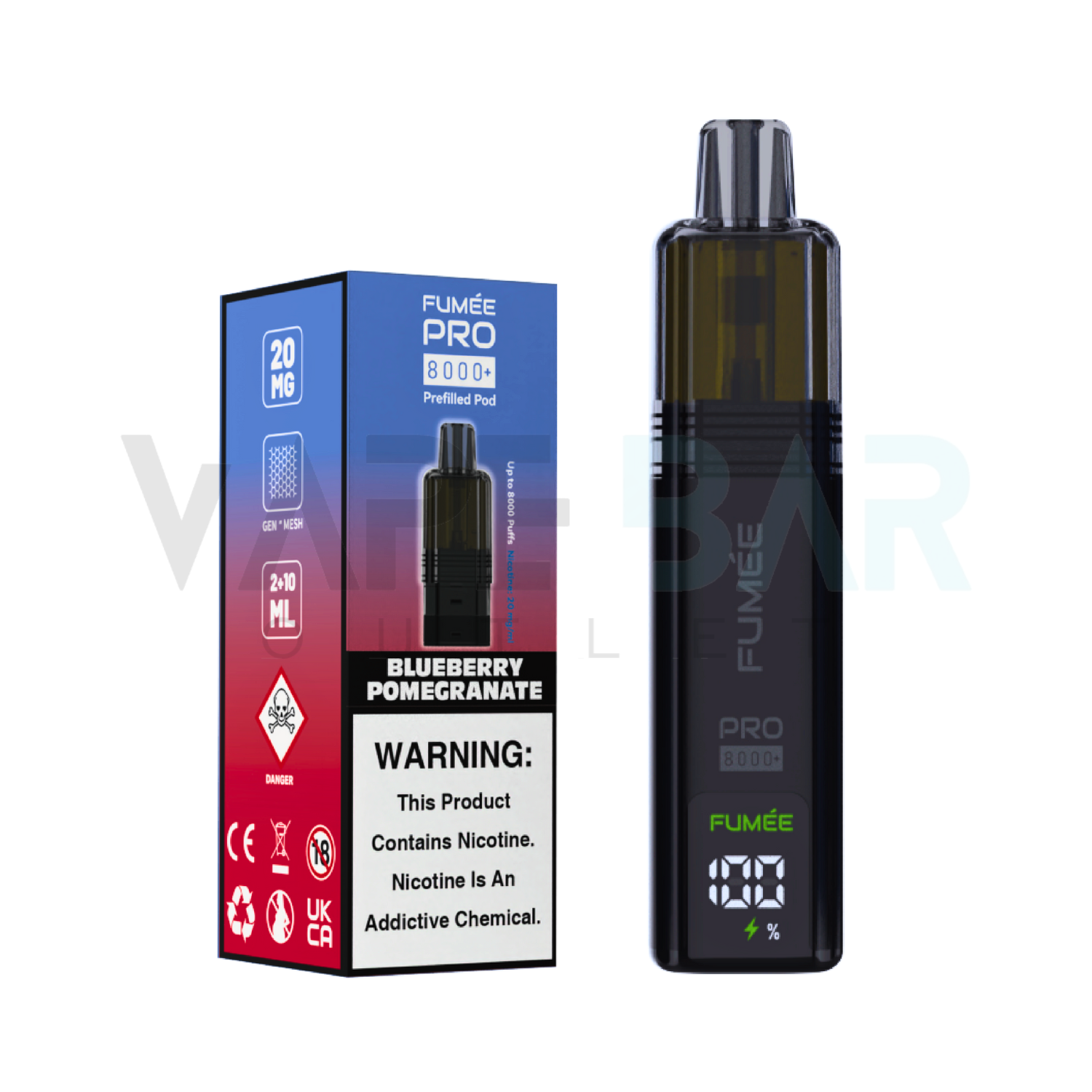 Fumee Pro 8k Blueberry Pomegranate